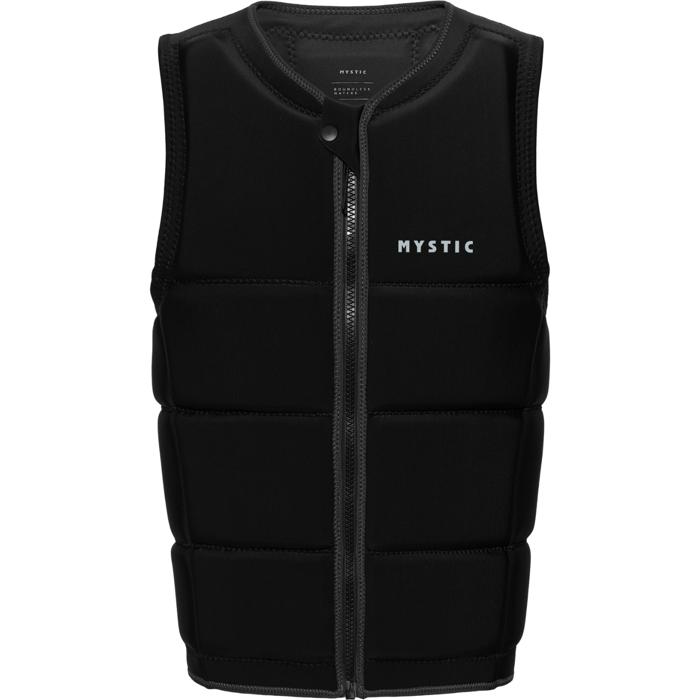 2025 Mystic Mens Brand Front Zip Wake Impact Vest 35005.240215 - Black